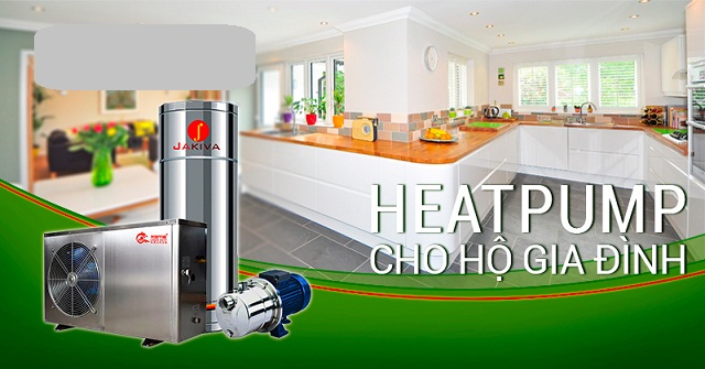 Hệ thống nước nóng trung tâm heatpump có thể lắp đặt cho gia đình